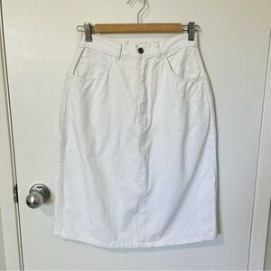 Vintage White Midi Skirt